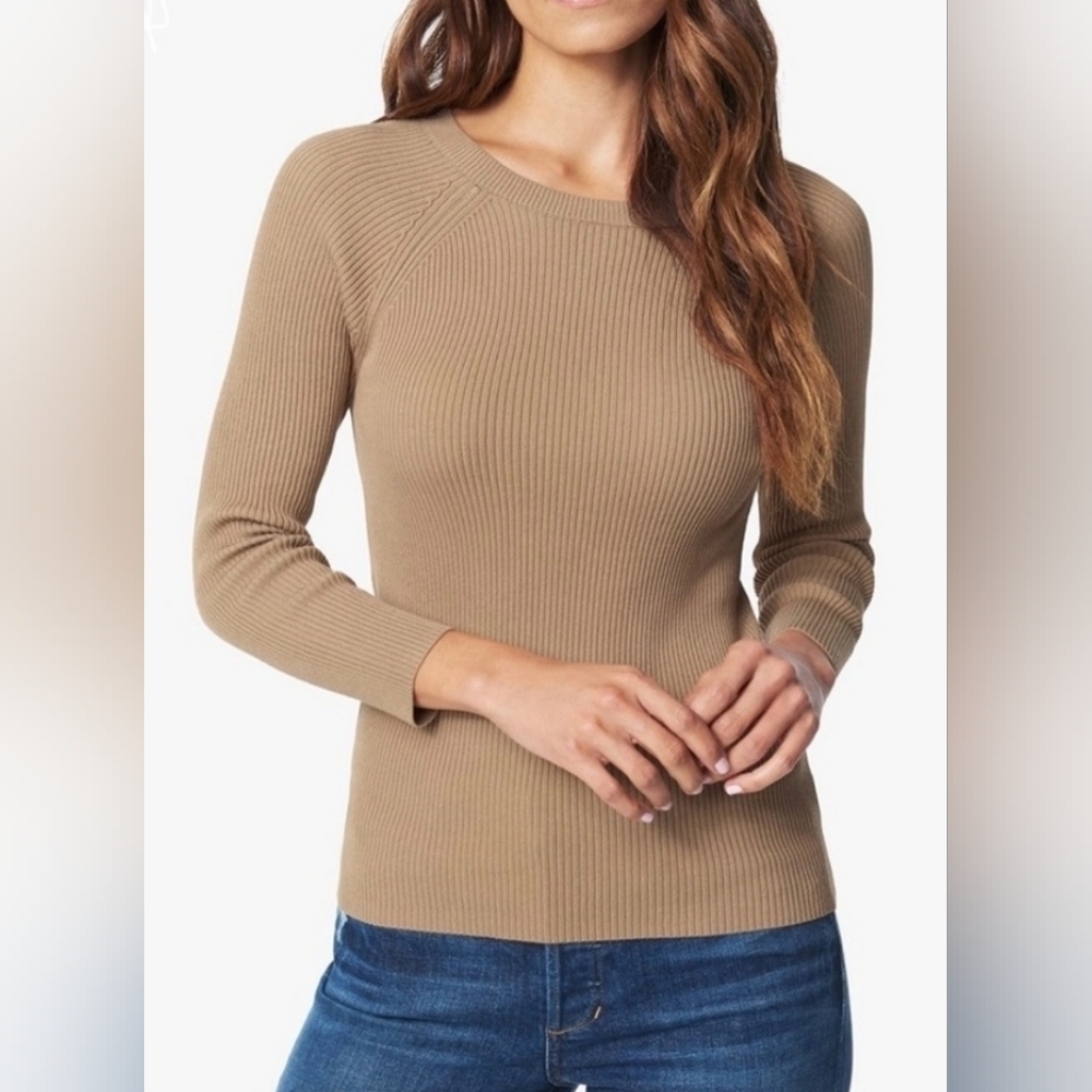 Joe's ribbed tan sweater new with tags size small